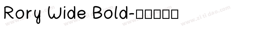 Rory Wide Bold字体转换